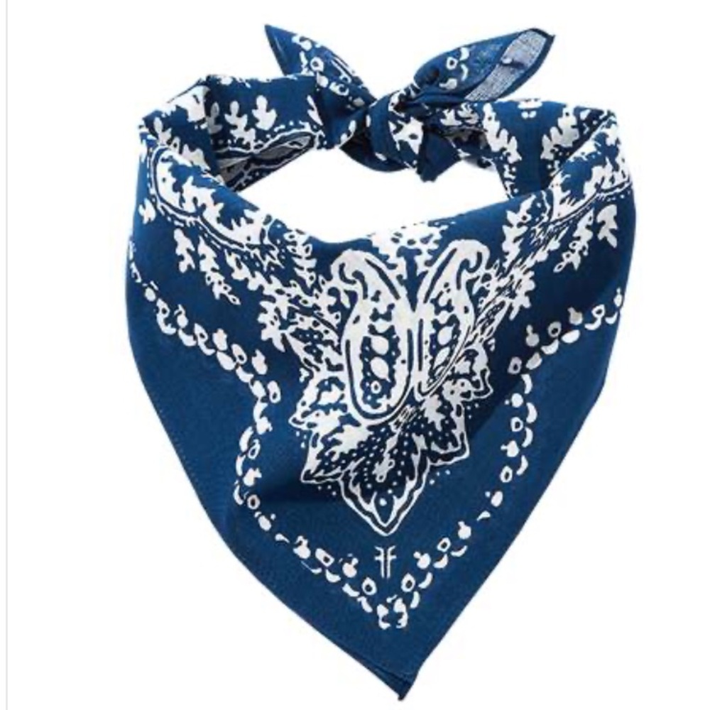 Frye Unisex Blue and White Bandana